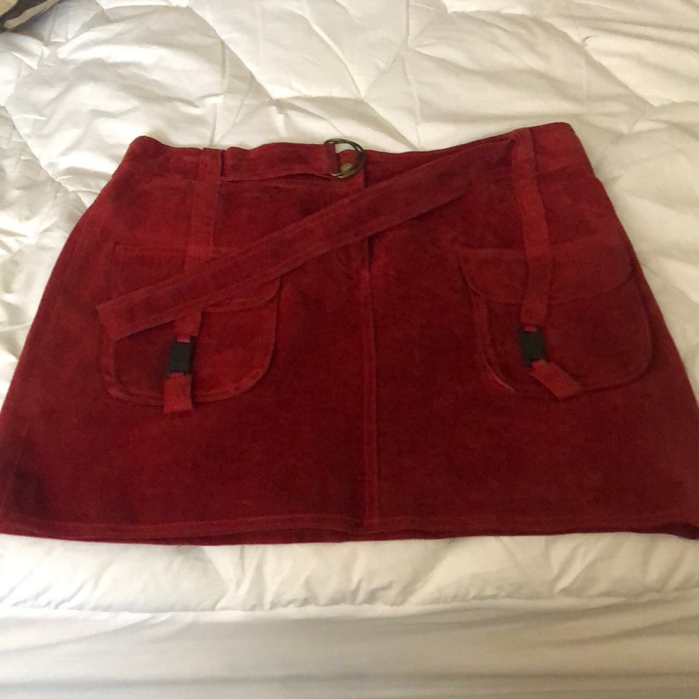 Suede skirt